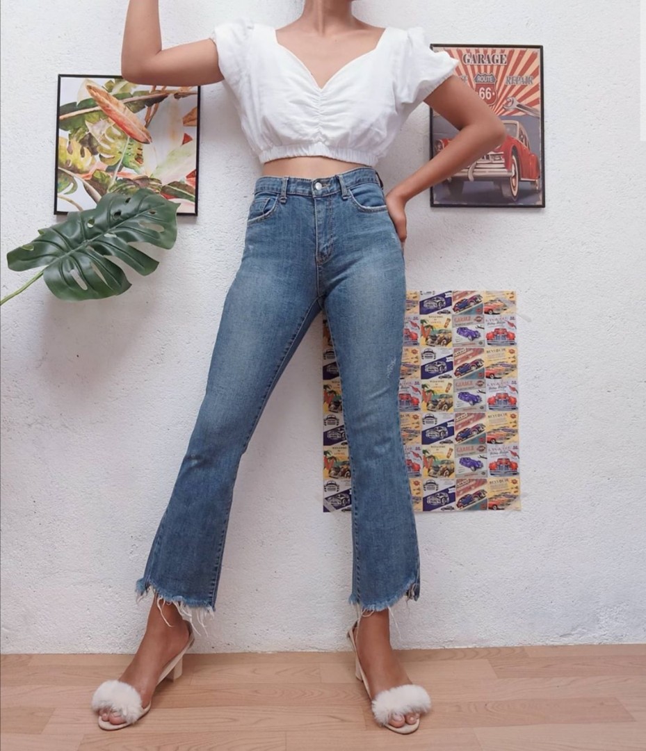 korean high waisted jeans