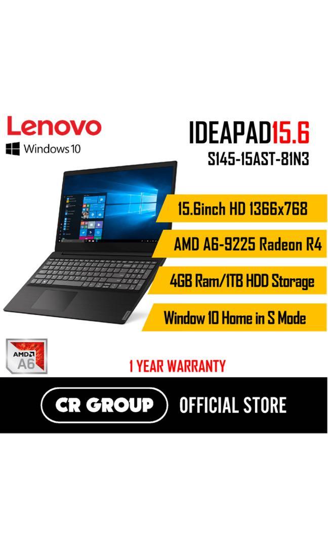 Lenovo IdeaPad S145 15AST AMD 4GB ram 1TB HDD, Computers & Tech, Laptops &  Notebooks on Carousell