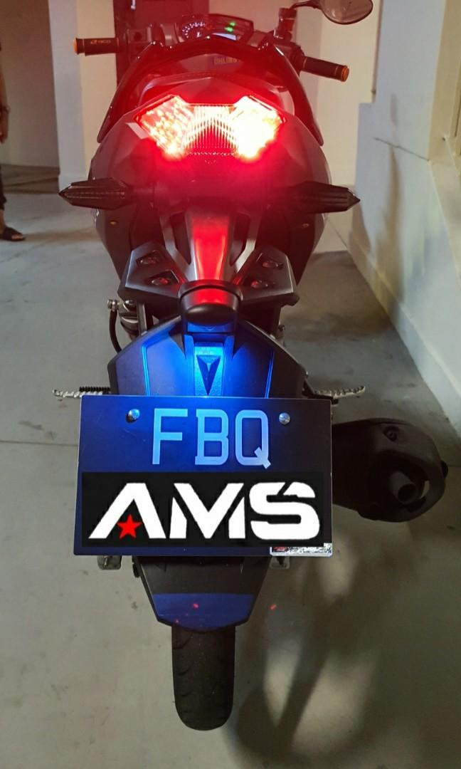 battery powered motorcycle license plate light
