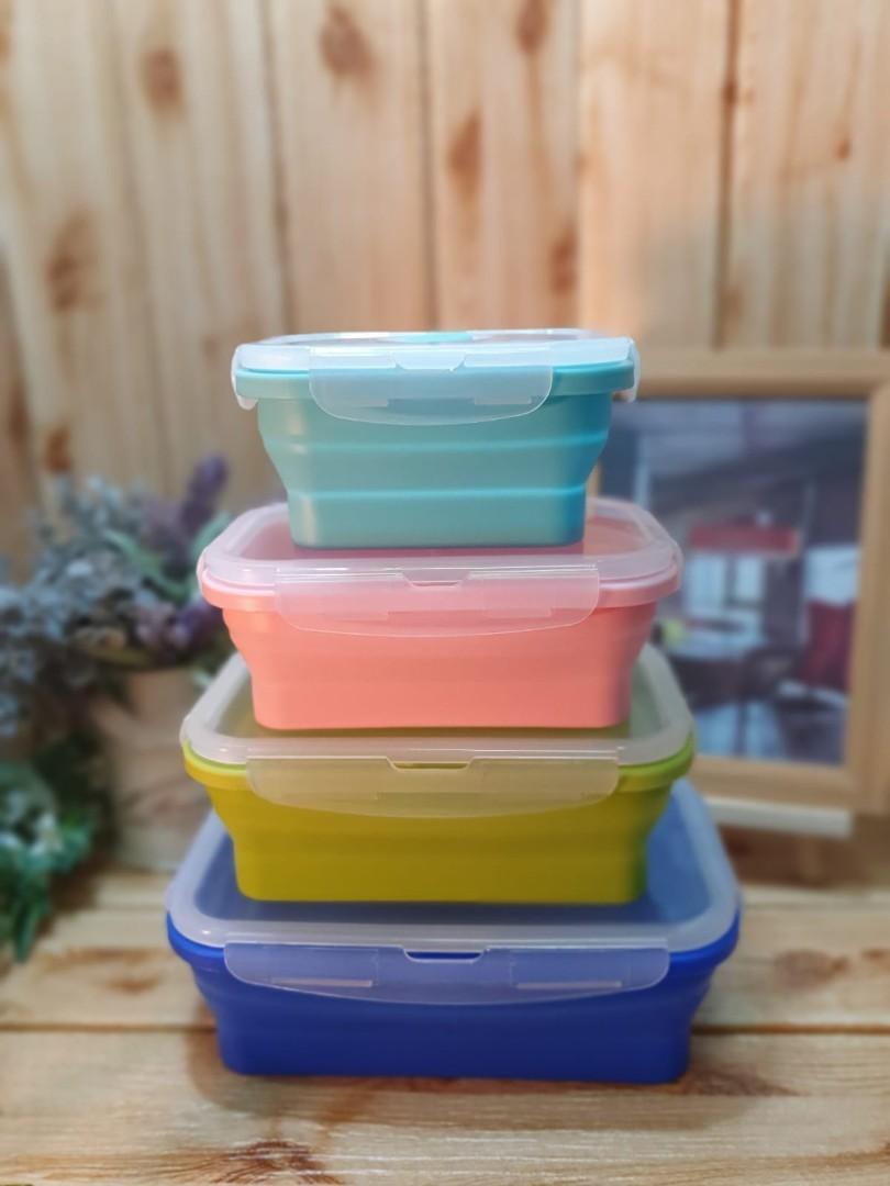 Microwave Safe Collapsible Meal Box Lunch Box Meal Box Collapsible Container Tupperware Home Appliances Kitchenware On Carousell