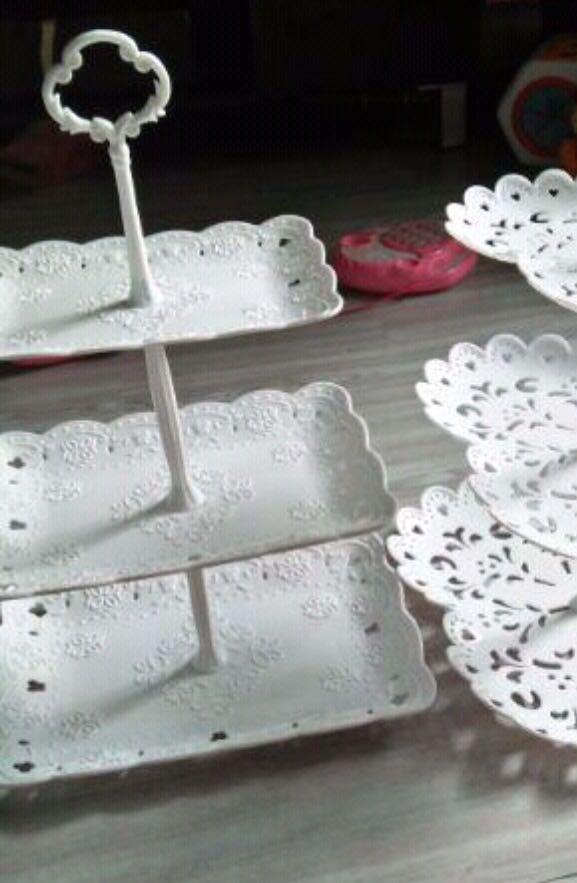 Mini/slice/cupcake, fruits, candies-sweets Stand (Category: Bakeware) located in Pasay City. Submitted by jejuvan (Listing ID 1014751544, Image 3). Description: RECTANGULAR. 3 tier adjustable to 2tier stand for all of occasions. Elegant in style and very presentable. 320 each Buy 2 for 600 Buy 3 for 880 Buyer shoulder sf Cod, lalamove,grab, or even 2-3days courier available #cupcakestand #stand #kitchen #cake #cakestand #layeredstand #3tier #baki