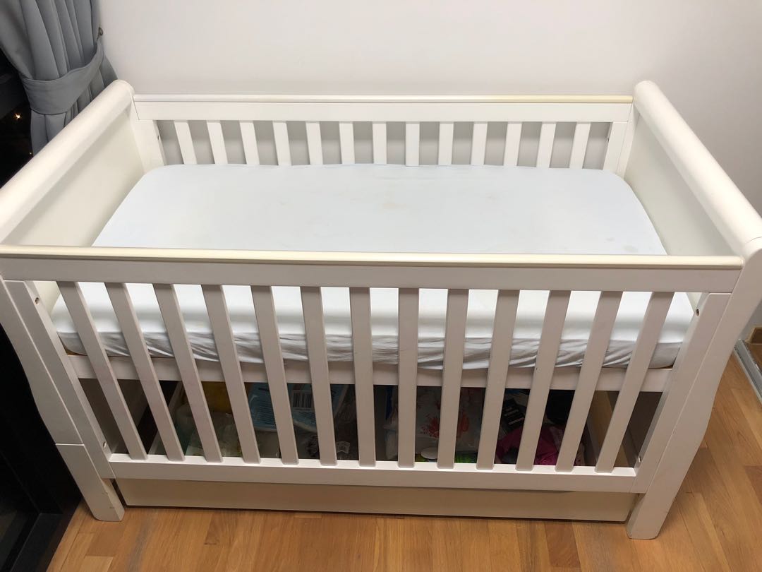mothercare sleigh cot bed