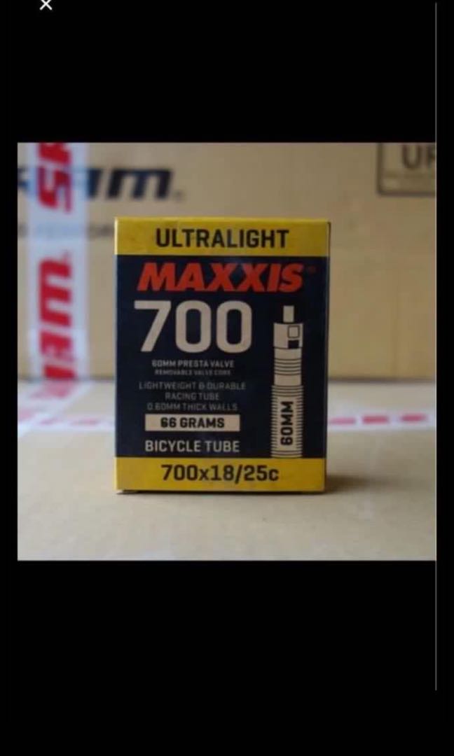 Details about   Maxxis Bicycle Tube 700c Ultralight 700x18/25c Presta Valve 60mm Inner Tube 