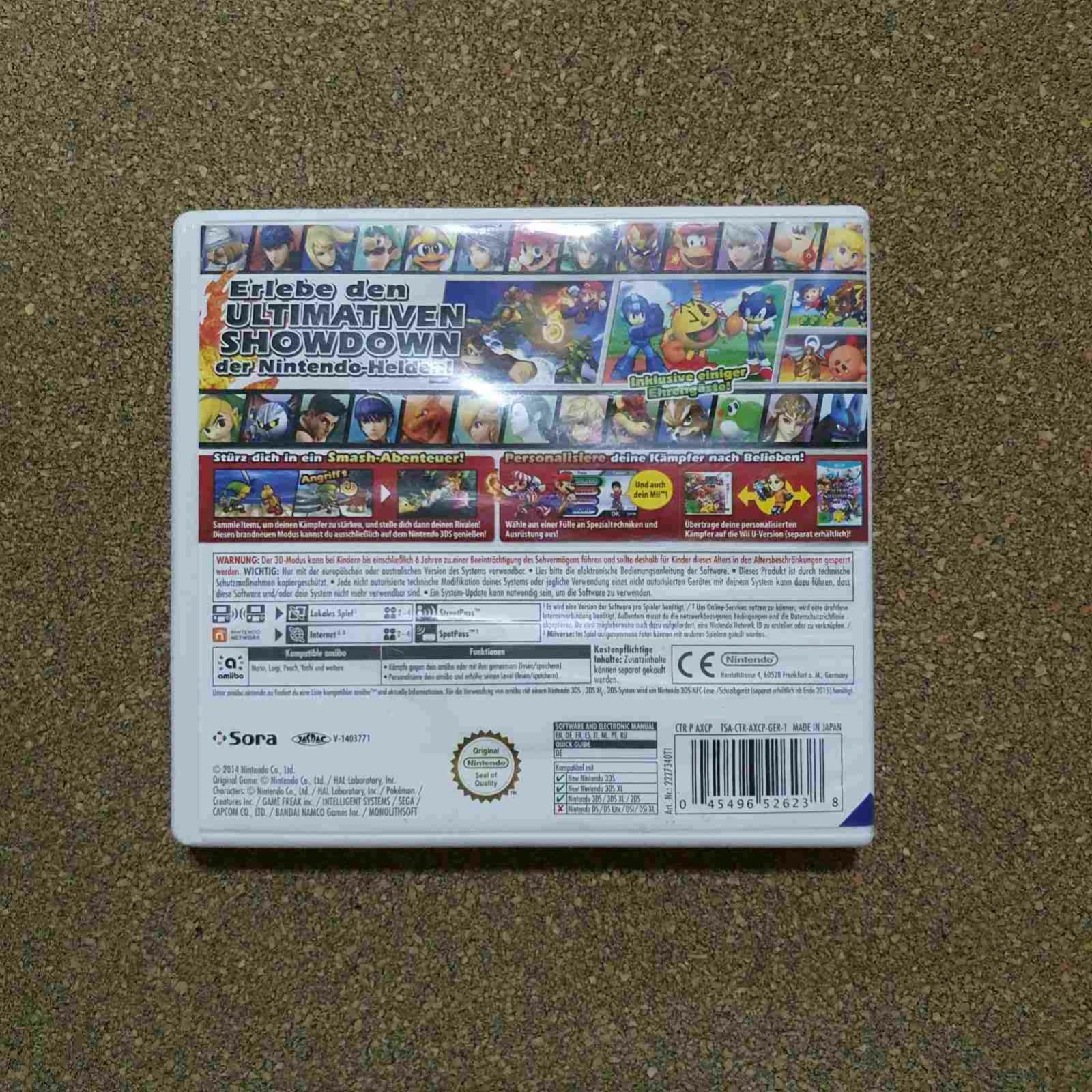 Nintendo 3DS - Super Smashbros. (Category: Nintendo) located in Marikina City. Submitted by denisejjjj (Listing ID 1014705534, Image 2). Description: Super Smashbros NINTENDO 3DS GAME CARTRIDGE EUR VERSION Please make sure that your 3DS Console is compatible with the game cartridge version. RFS: I already have a Nintendo Switch MOP: BPI, BDO, Paymaya, Gcash.