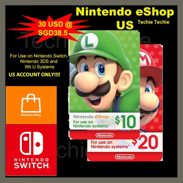 30 dollar shop nintendo gift card