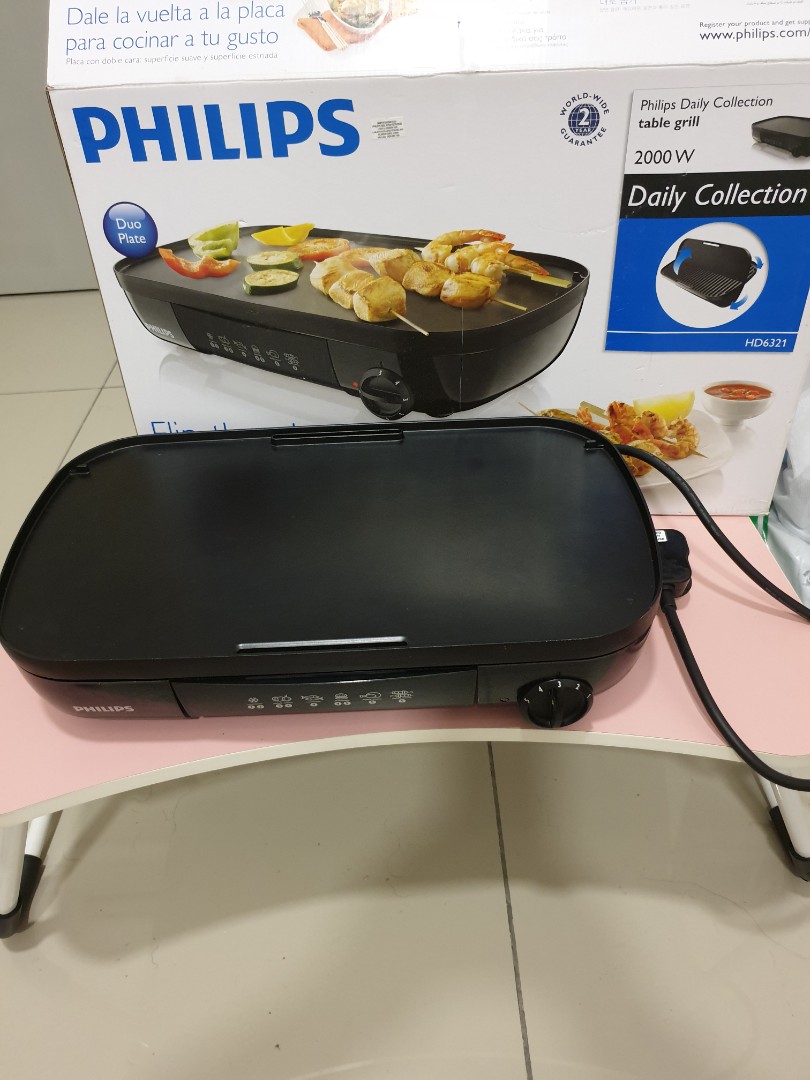 Emotie Wetland mist Philips table grill model HD6321, TV & Home Appliances, Kitchen Appliances,  Kettles & Airpots on Carousell