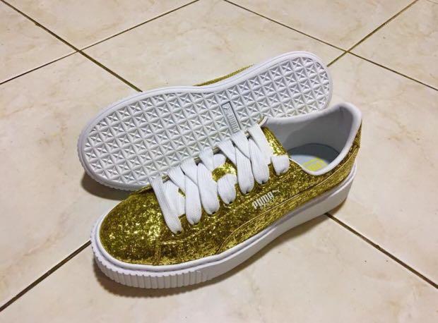 Puma platform 2025 glitter silver
