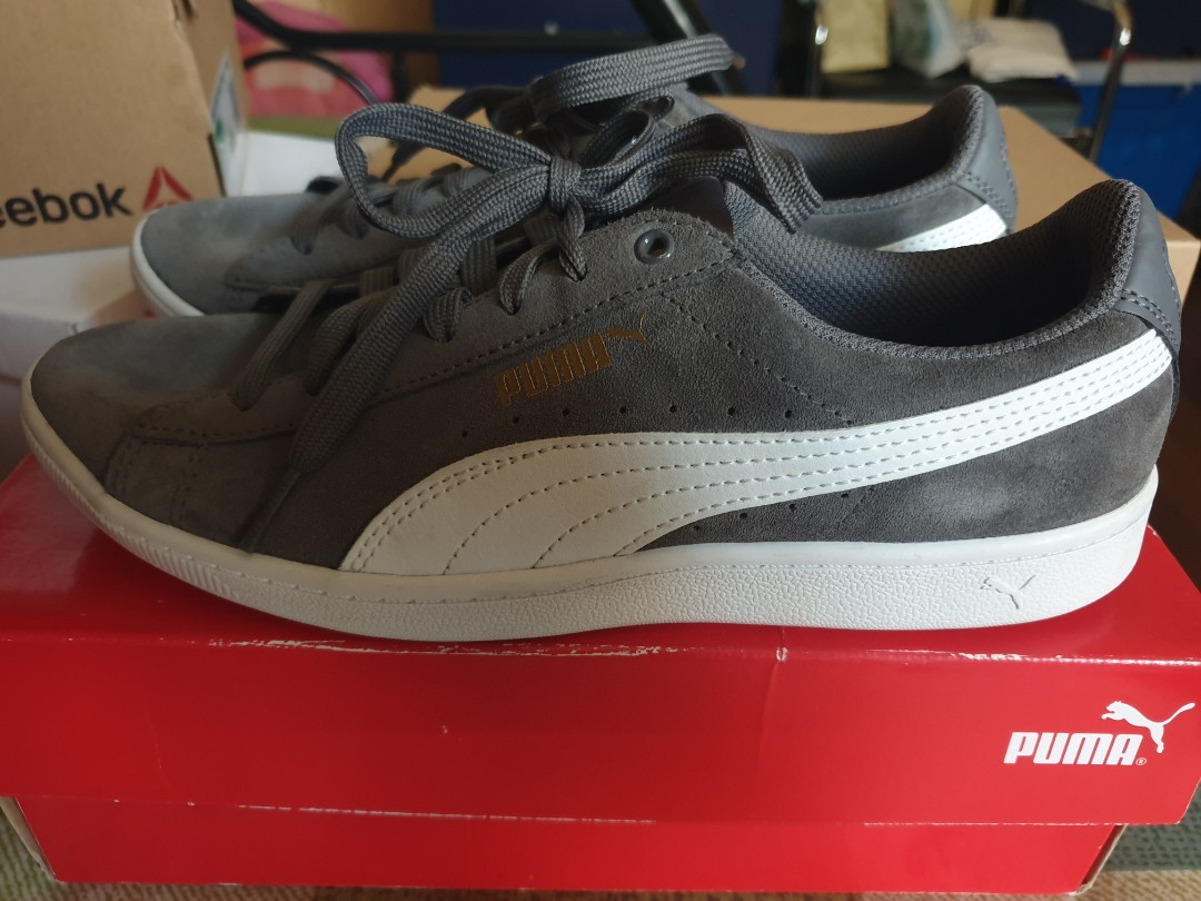 puma ladies vikky suede grey