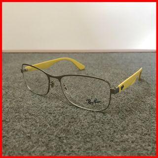 Ray Ban Optics Palladium Gunmetal and Yellow Men Eyeglasses