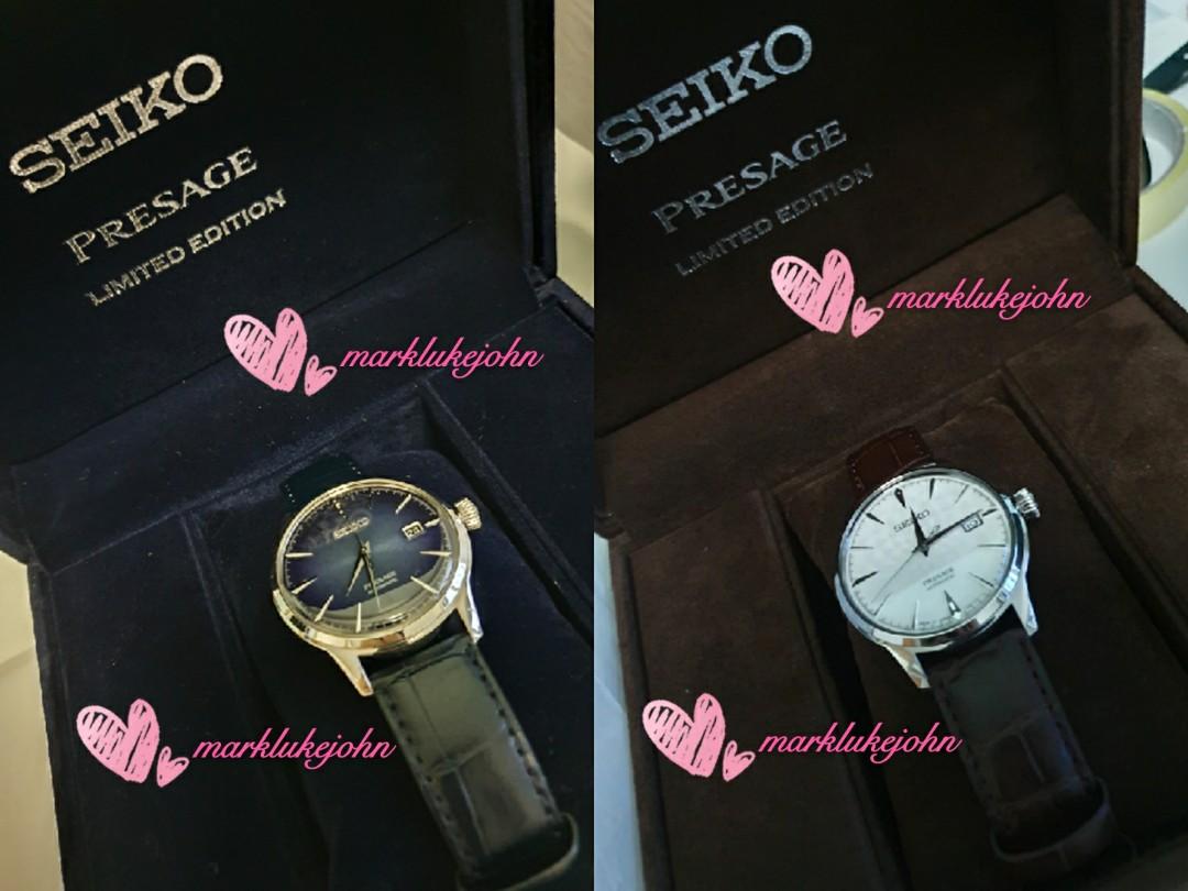 Seiko Presage Cocktail Time Limited Edition Watches SRPC01 SRPC03 SRPC01J1  SRPC03J1 Starlight Sakura Fubuki, Luxury, Watches on Carousell