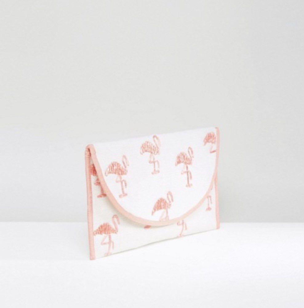 flamingo clutch bag