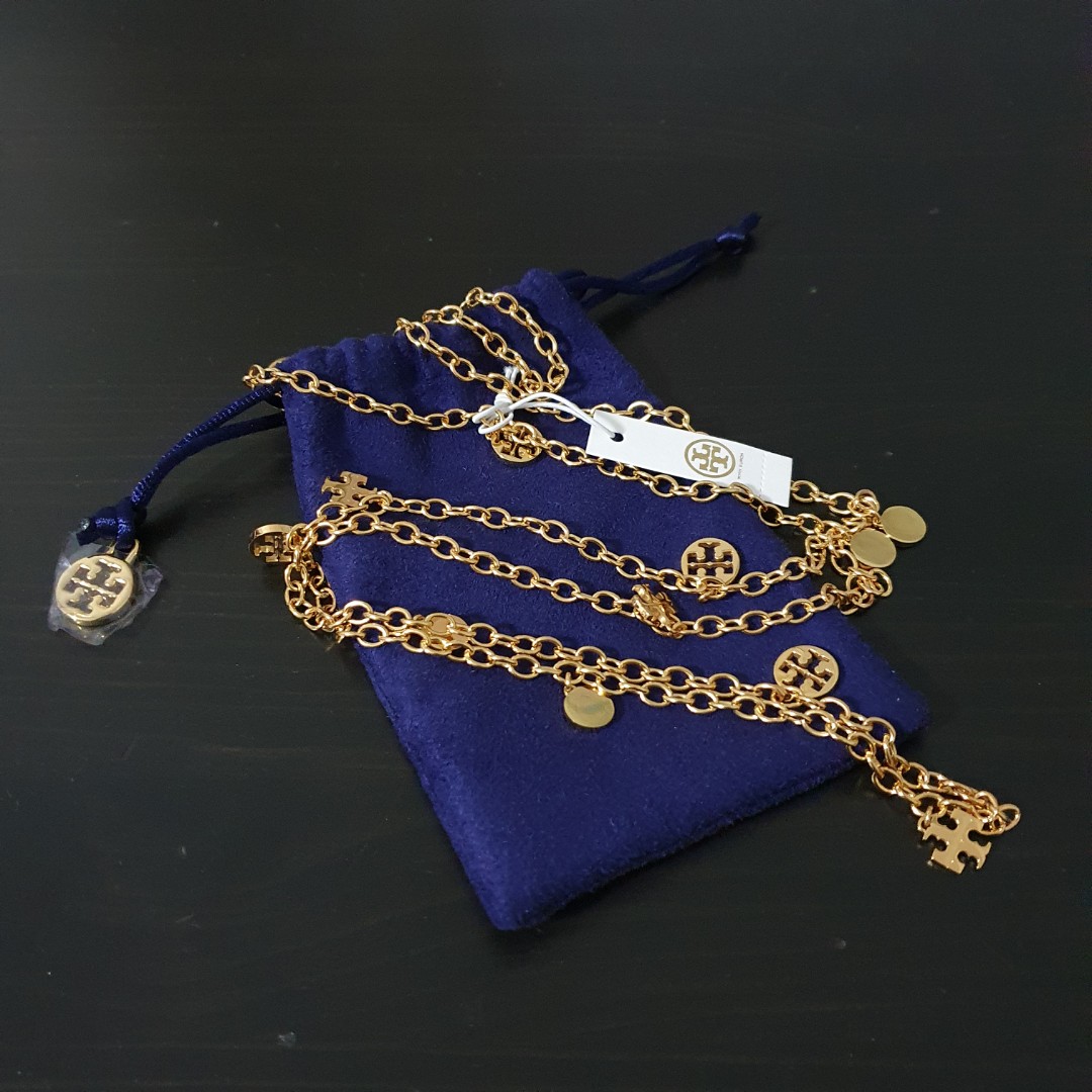 Tory burch raised logo rosary top