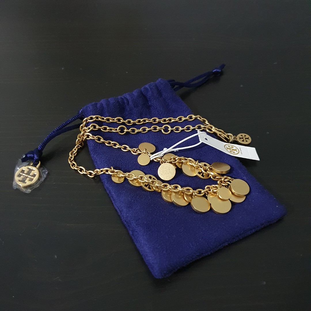 Tory burch logo charm clearance necklace