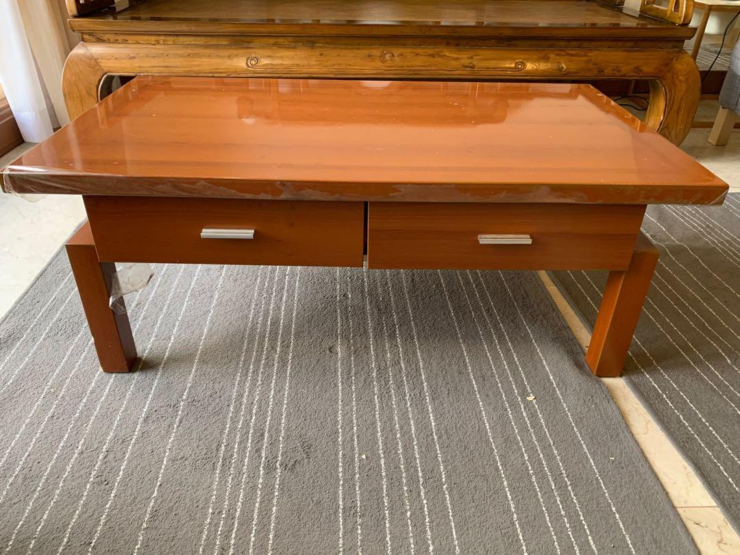 coffee table with drawers