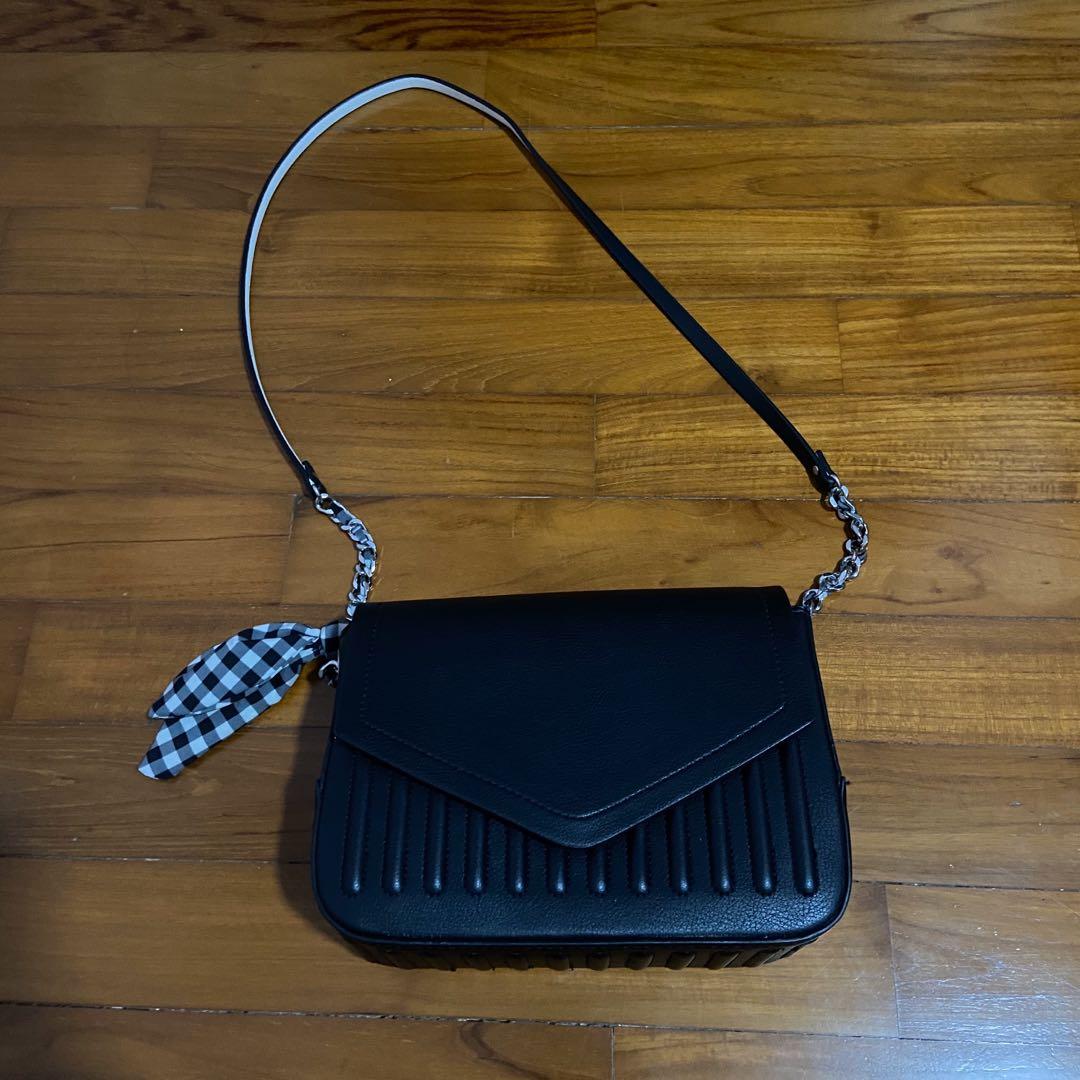zara black sling bag