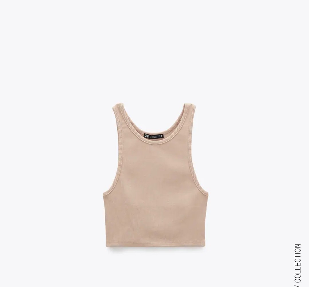 Zara Ribbed Tank Top, Women'S Fashion, Tops, Sleeveless On Carousell