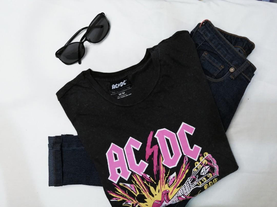 Acdc Band Shirt Women S Fashion Clothes Tops On Carousell