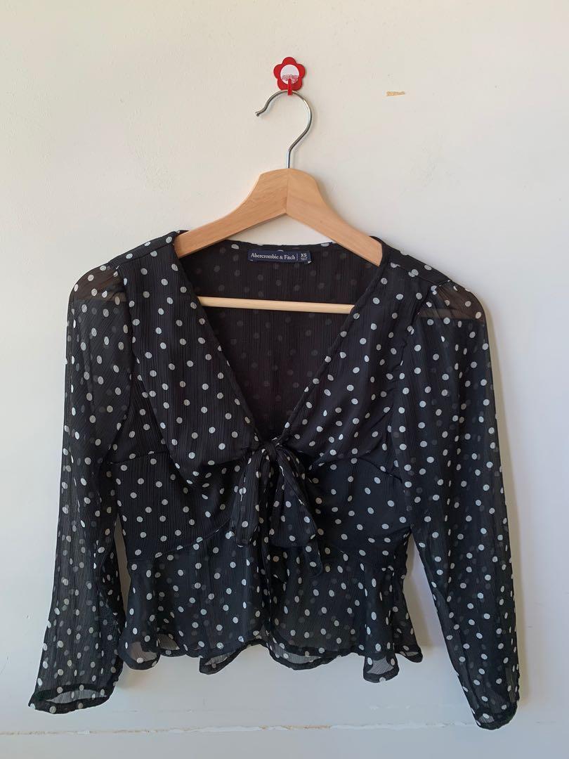 chiffon tie front top