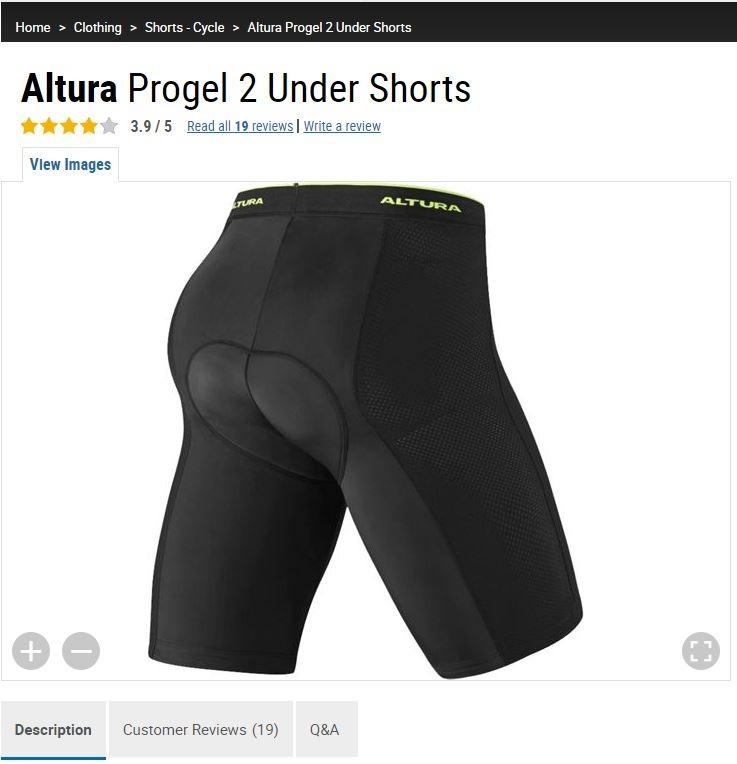 altura progel 2 undershorts