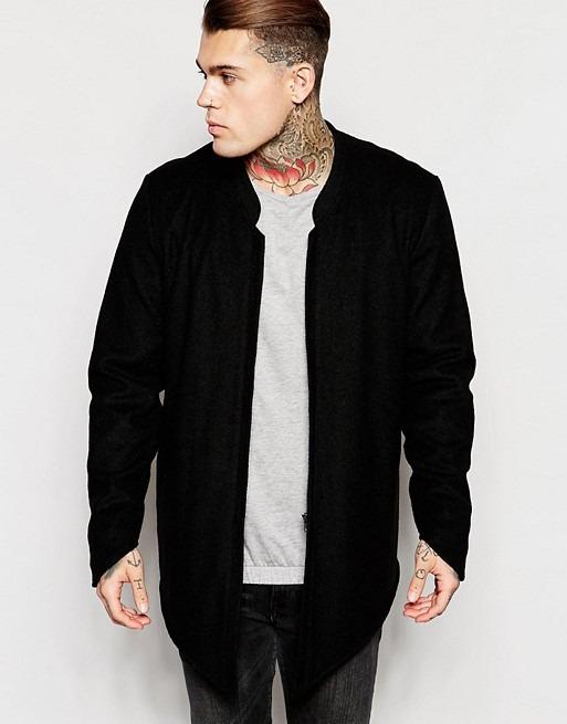 Mens black hotsell wool bomber jacket