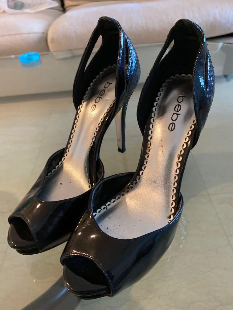 bebe black heels