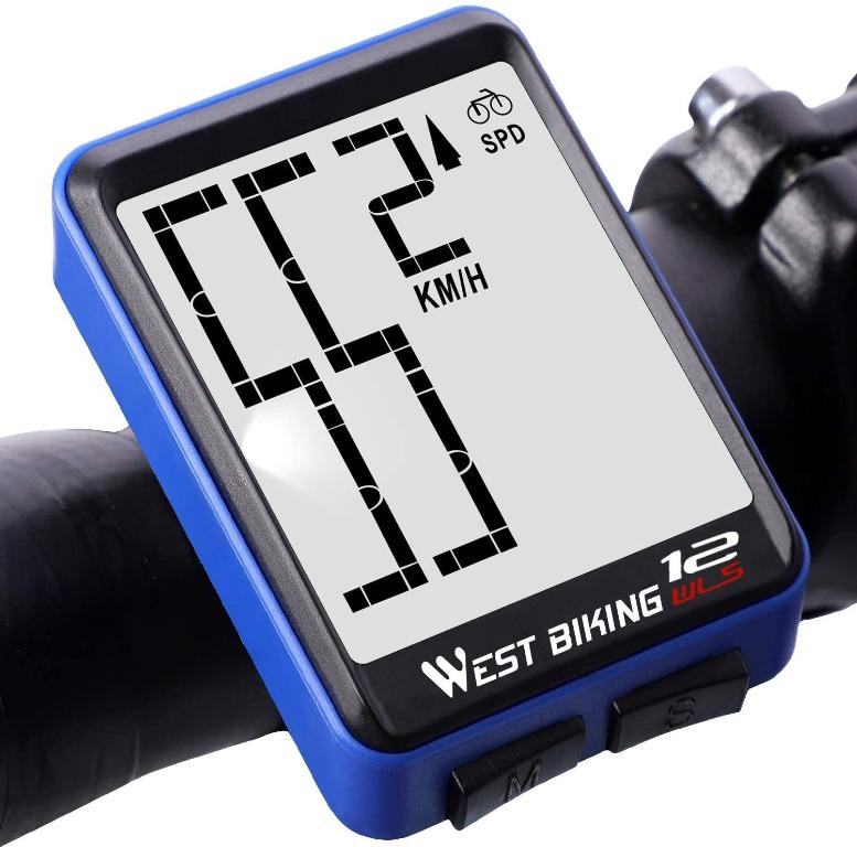 Bicycle Computer Wireless Speedometer, Big Number Display Waterproof