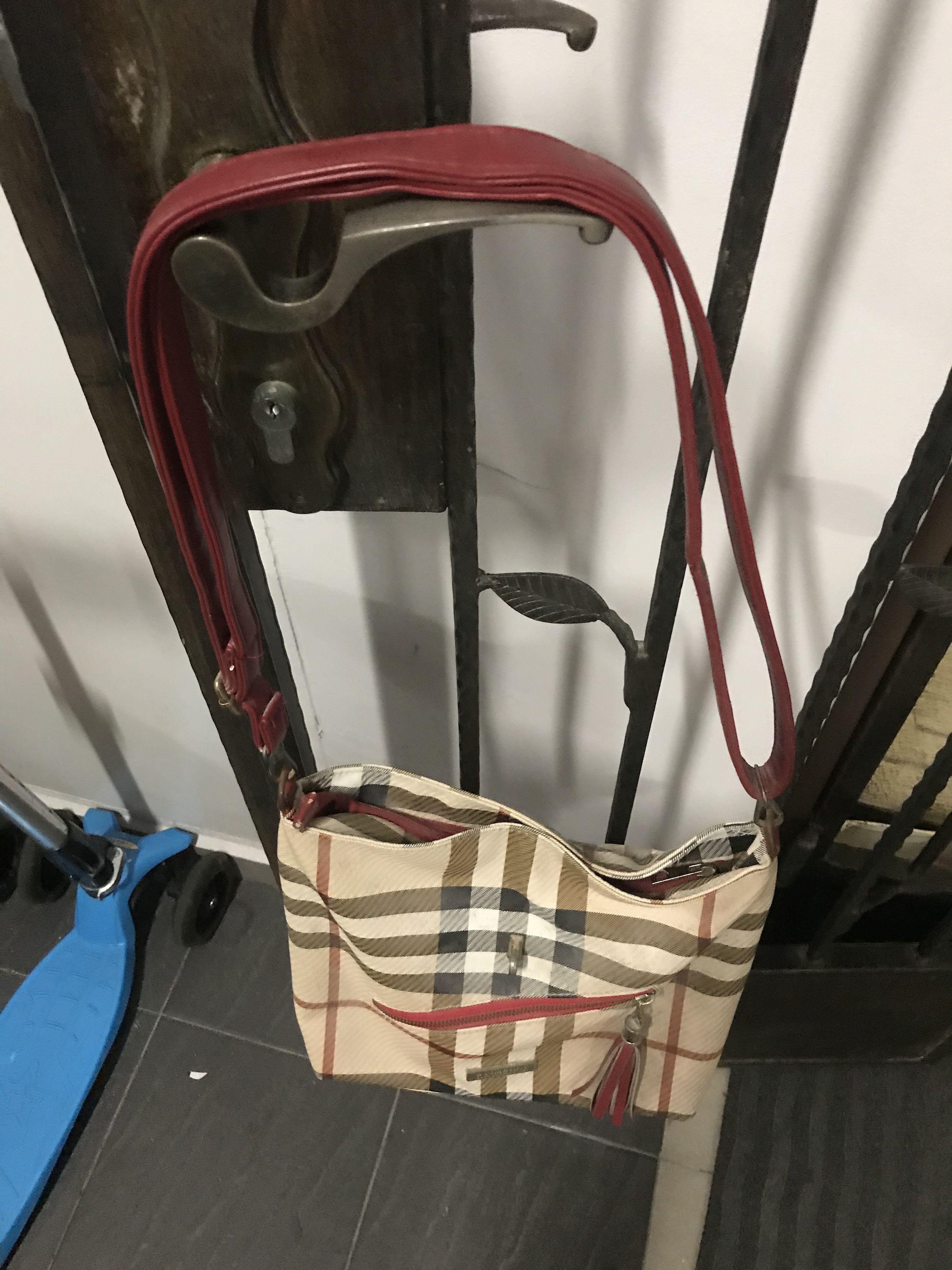 Burberry Check Print Sling Handbag, Women's Fashion, Bags & Wallets