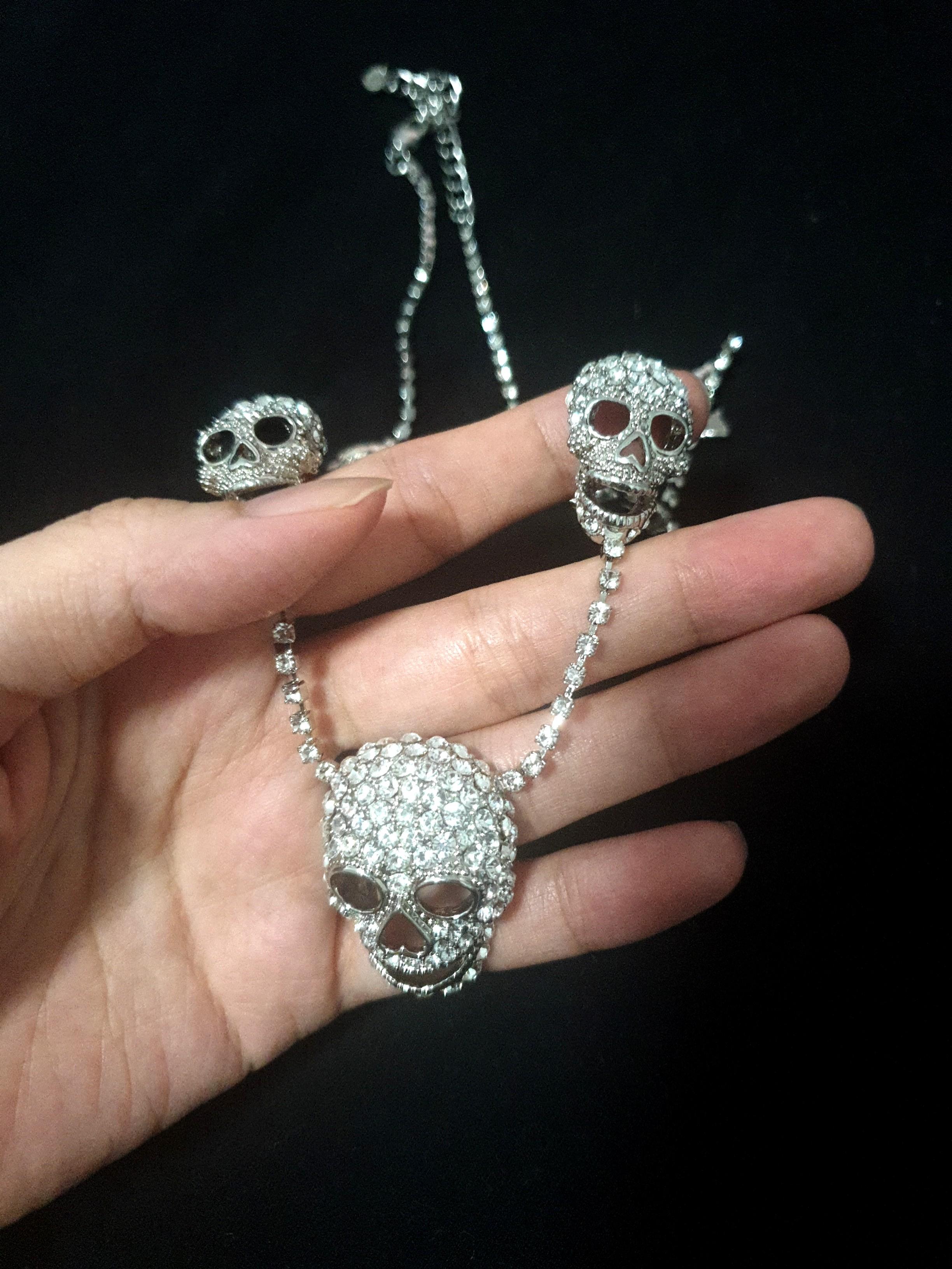 butler and wilson skull necklace