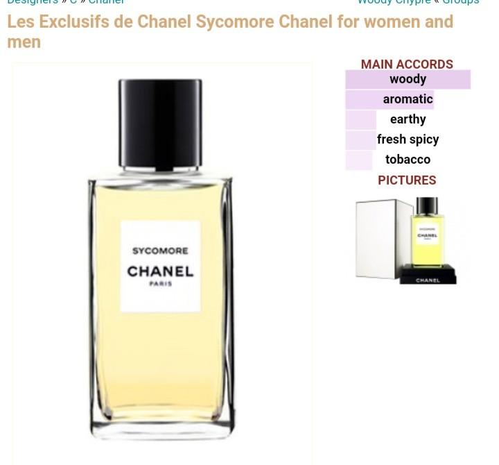 chanel sycomore for men