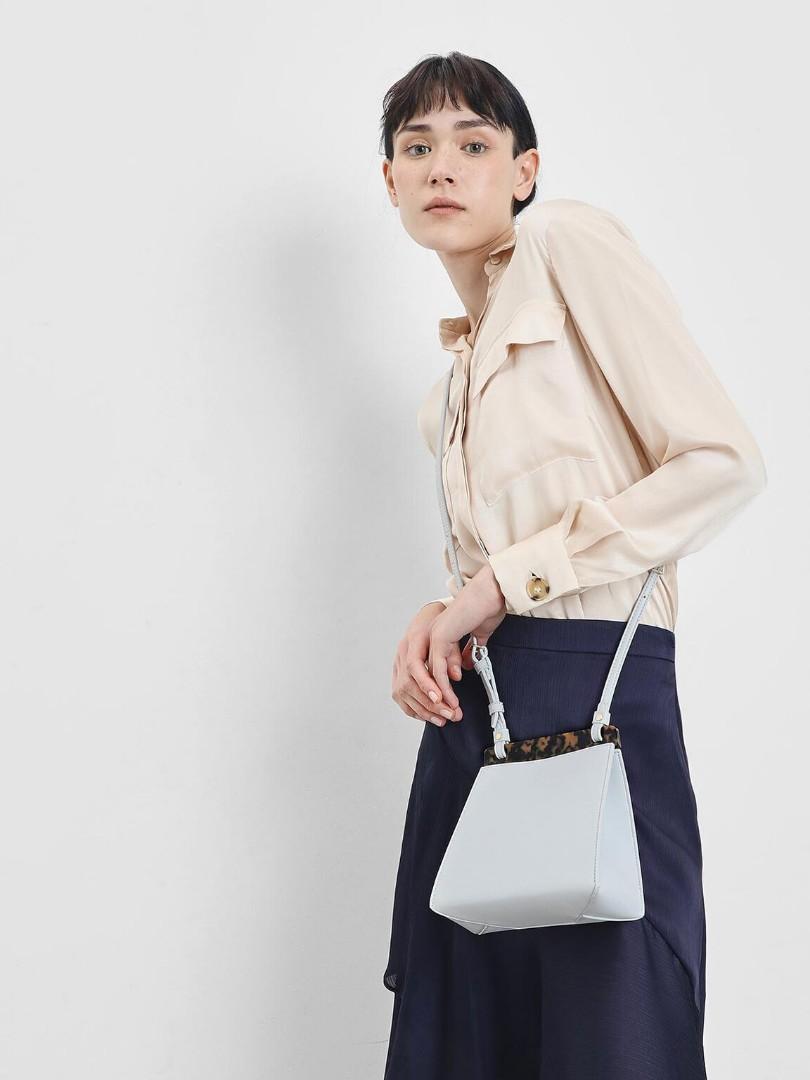 Charles & Keith Angular Crossbody Bag, Women's Fashion, Bags & Wallets