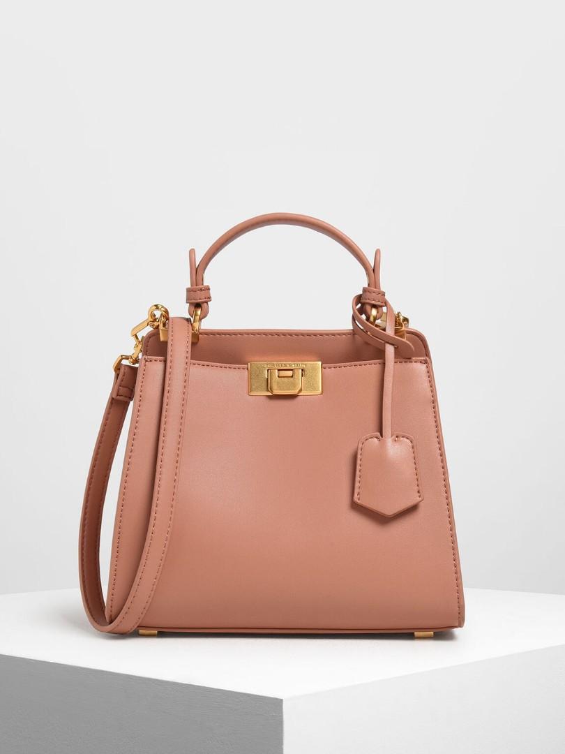 Charles and keith cheap classic push lock bag