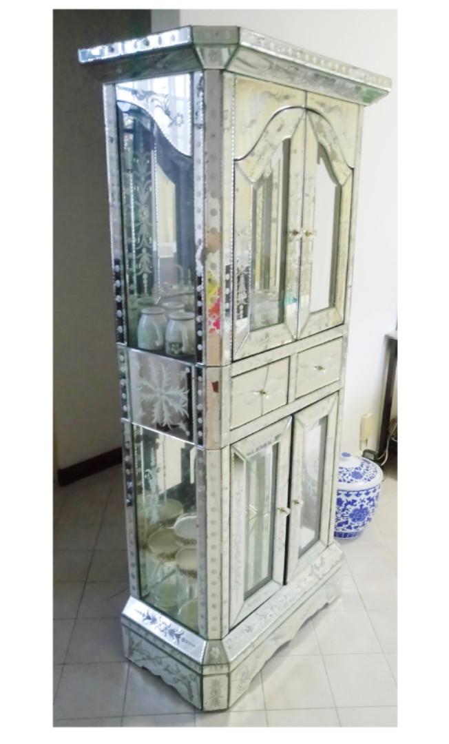Classic Venetian Mirror Glass Armoire Vintage Collectibles Vintage Collectibles On Carousell