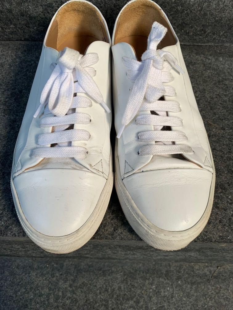Cos white leather trainers deals