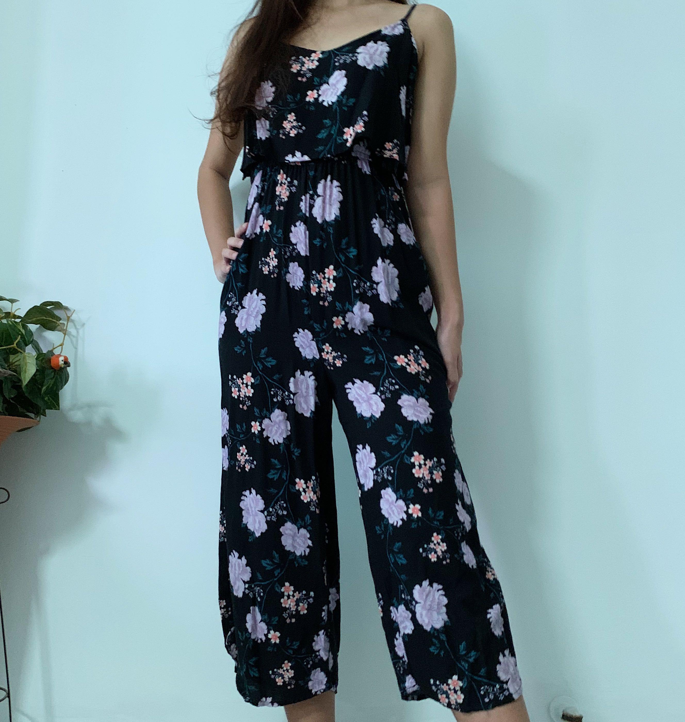 cotton on floral jumpsuit