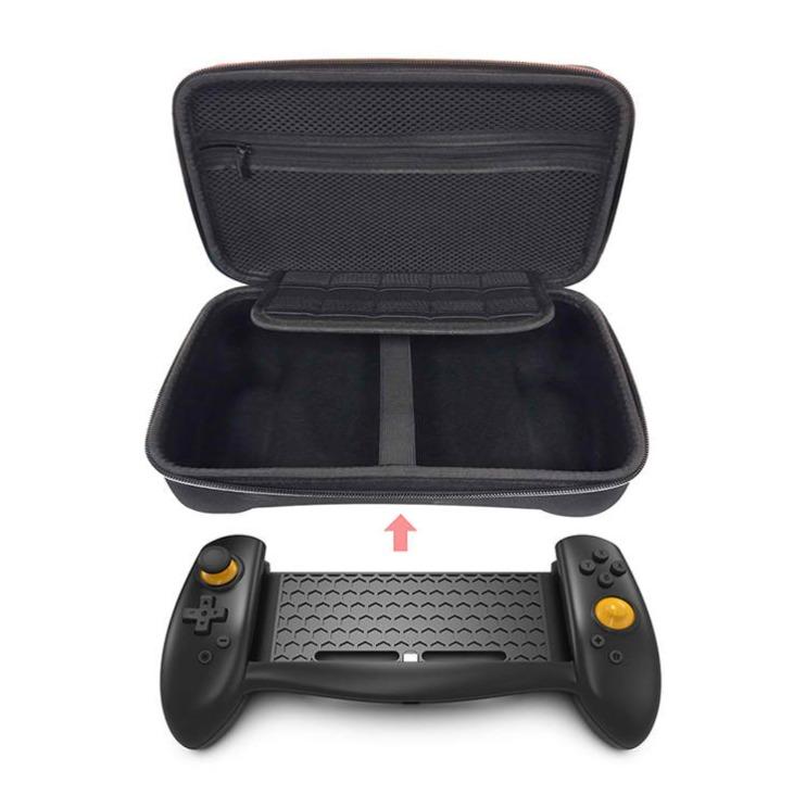 DOBE Joycon Grip Controller Charging Grip Console with Bag for Nintendo Switch (Category: Controllers) located in Manila. Submitted by techsmartph (Listing ID 1010672399, Image 2). Description: * The Switch grip handle is a game handle dedicated to the Switch game console; the Switch game console is directly mounted on the grip handle to enhance the player's grip. * After plugging into the Switch game console, the handle is automatically connecte
