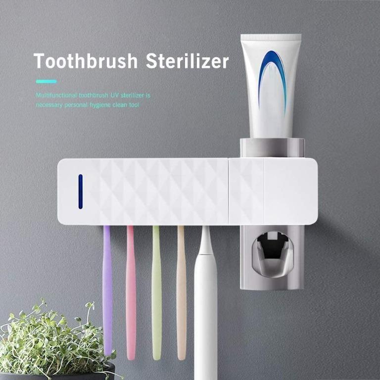 toothbrush sterilizer with toothpaste dispenser