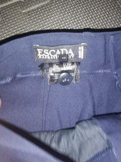 Escada navy blue box type pants