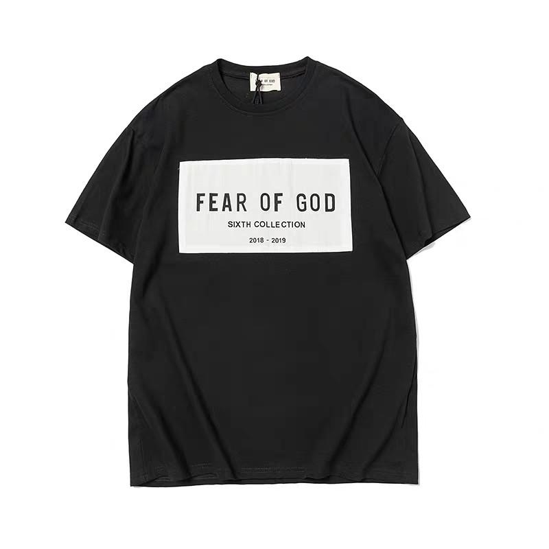 Fear of God Sixth Collection Logo T shirt, Men's Fashion, Tops