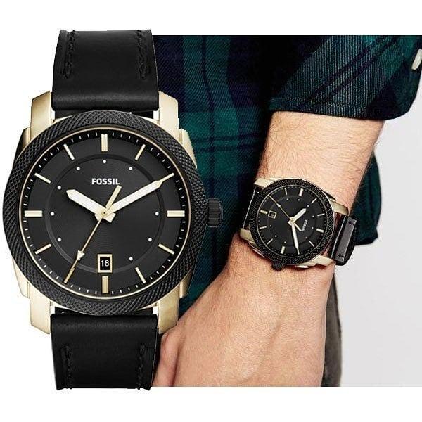 FOSSIL FS5263 Black Gold leather men watch