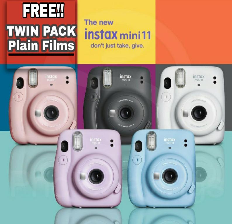 Fuji Instax Mini 11 Instant Film Camera Free Twin Pack Film New Arrivals All Colors Available Ready Stock Photography Cameras Others On Carousell