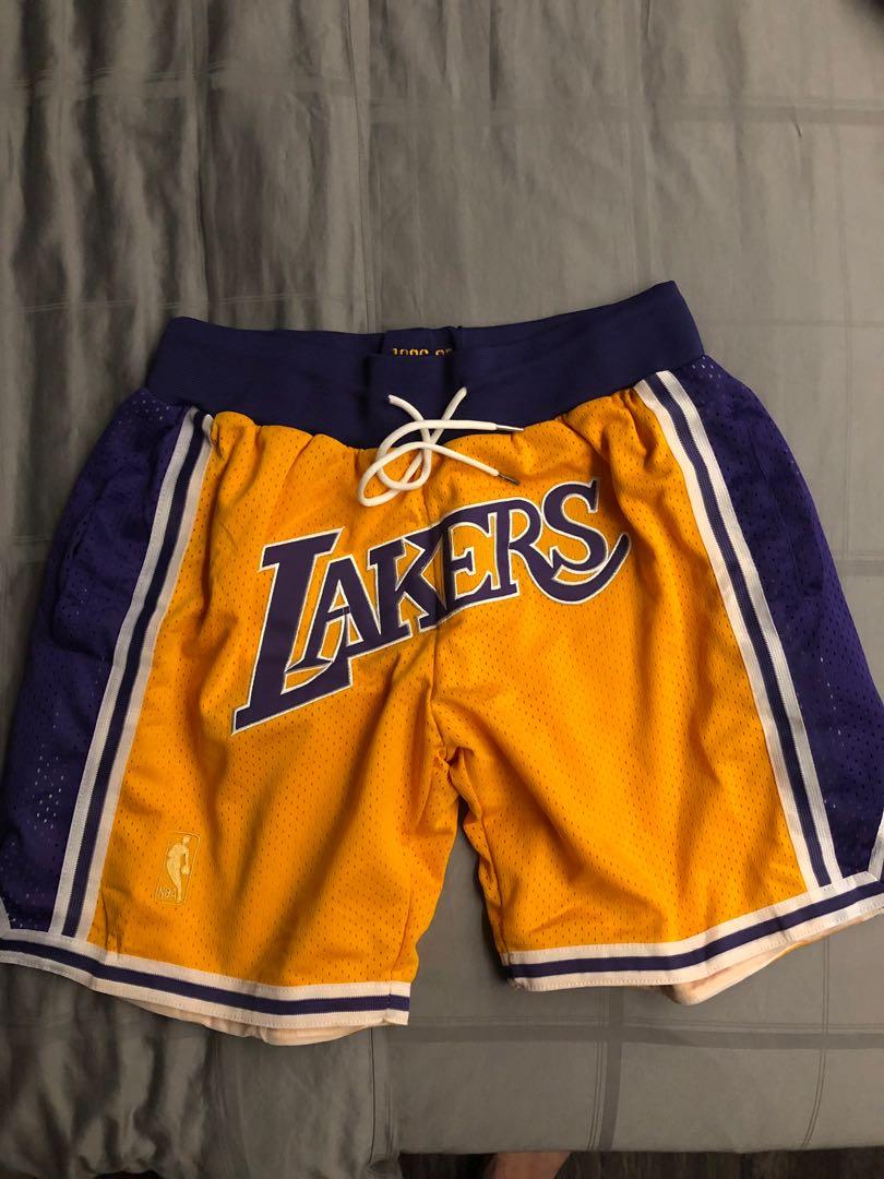 🆕JUST DON LAKERS JERSEY SHORTS, Men's Fashion, Bottoms, Shorts on Carousell
