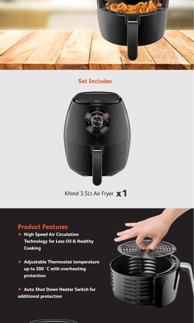 Khind Air Fryer Arf35 Kitchen Appliances On Carousell