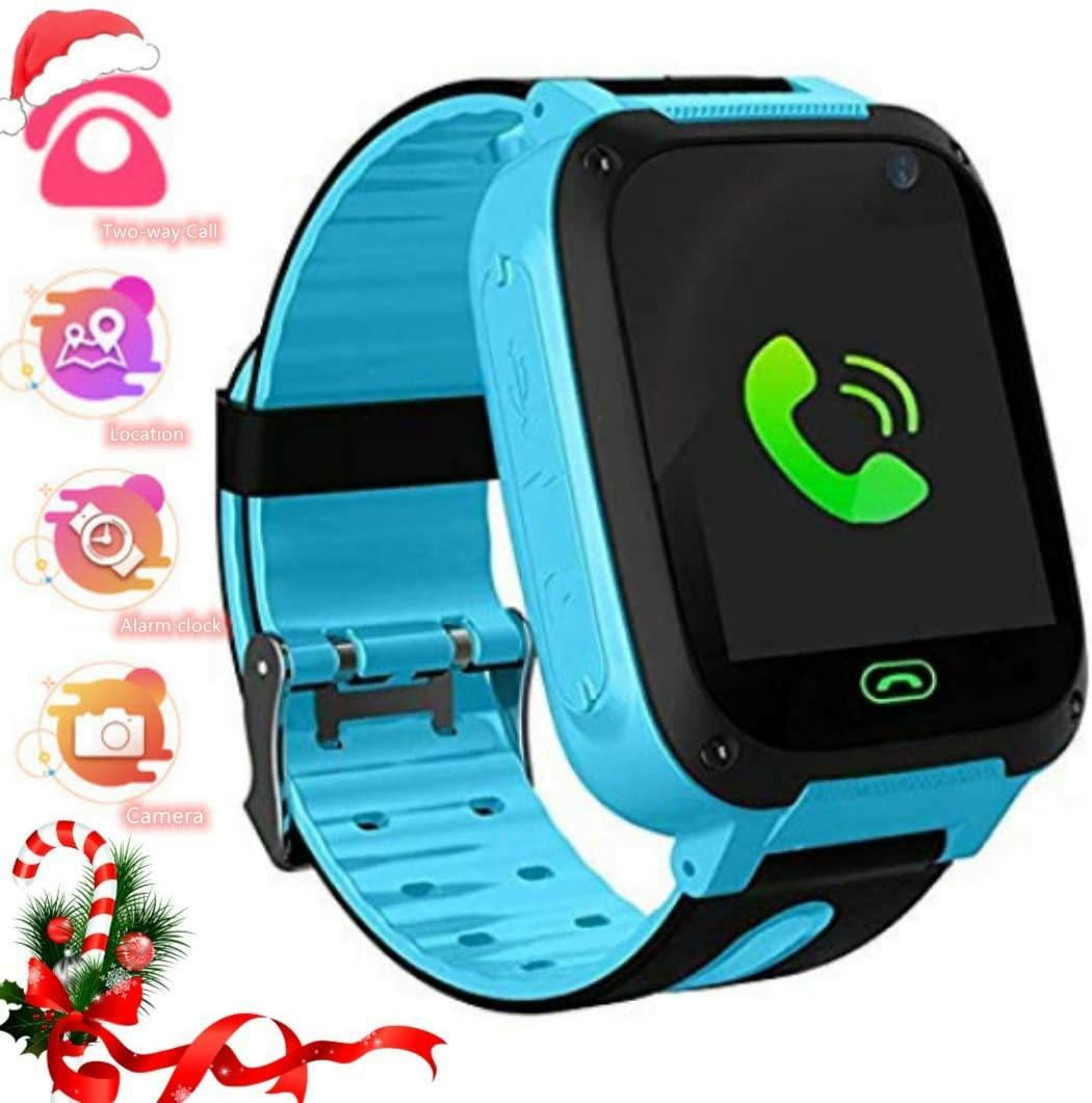 Kids Smart Watch Phone LDB Eu Smartwatch for Children with SOS LBS GPS Tracker Two way call Touch Screen Voice Chat Game Flashlight for 3 12 Year Old Boys Girls Birthday Gifts blue and pink Babies