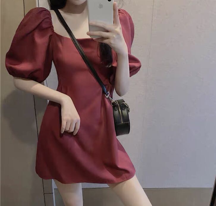 red korean dress