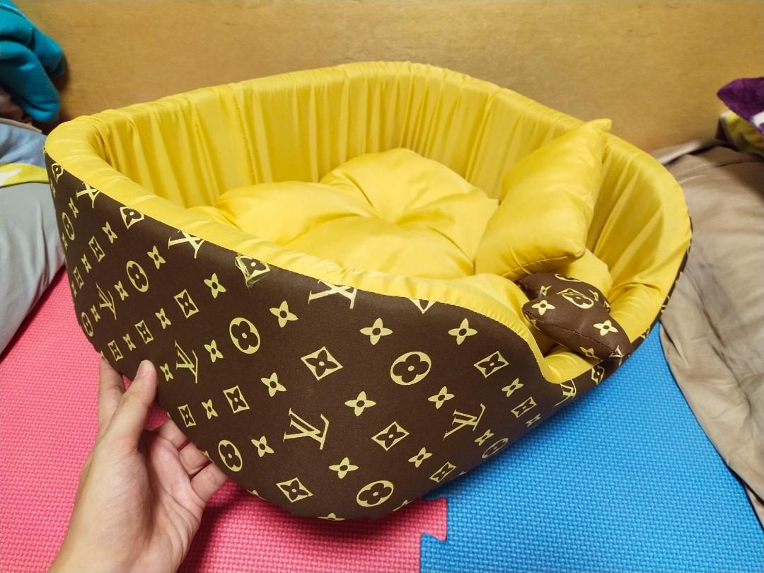 LV inspired dog bed, Pet Supplies, Homes & Other Pet Accessories on  Carousell