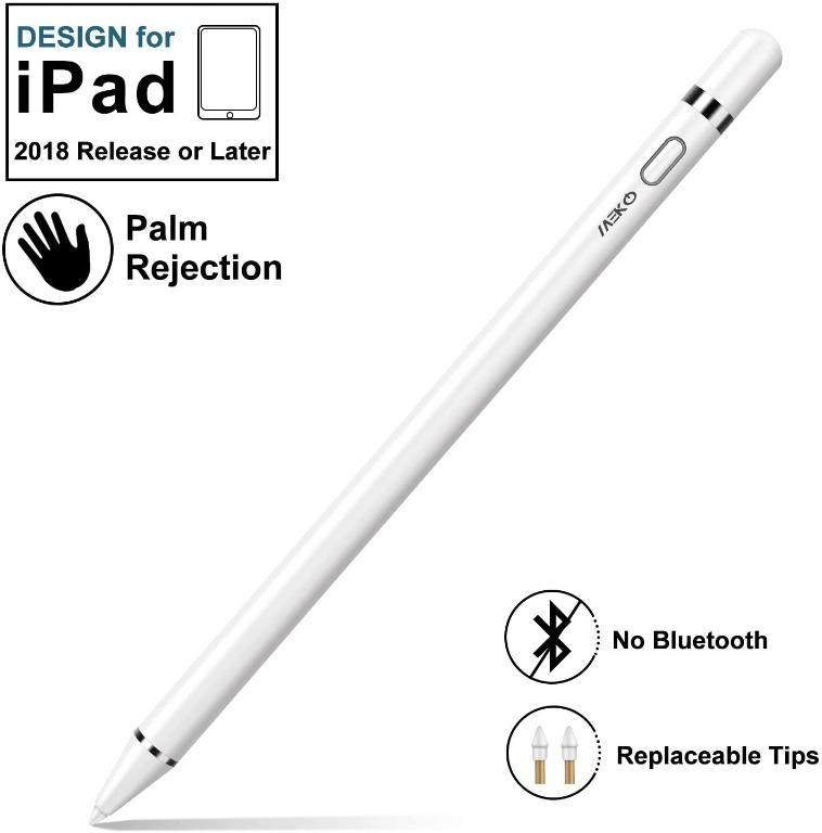 MEKO Active Stylus for iPad 2018 up w/ palm rejection technology (Category: Office & Business Technology) located in Quezon City. Submitted by grinner888 (Listing ID 1010750626, Image 1). Description: ESPECIALLY DESIGNED FOR IPAD SERIES--The stylus for ipad is compatible with Apple iPad 6th/7th Gen, iPad Air 3rd Gen, iPad Mini 5th Gen, iPad Pro 11 inch, (1st & 2nd gen) iPad Pro 12.9inch(3rd Gen & 4th Gen) ONLY. SUPPORT PALM REJECTION- You can res