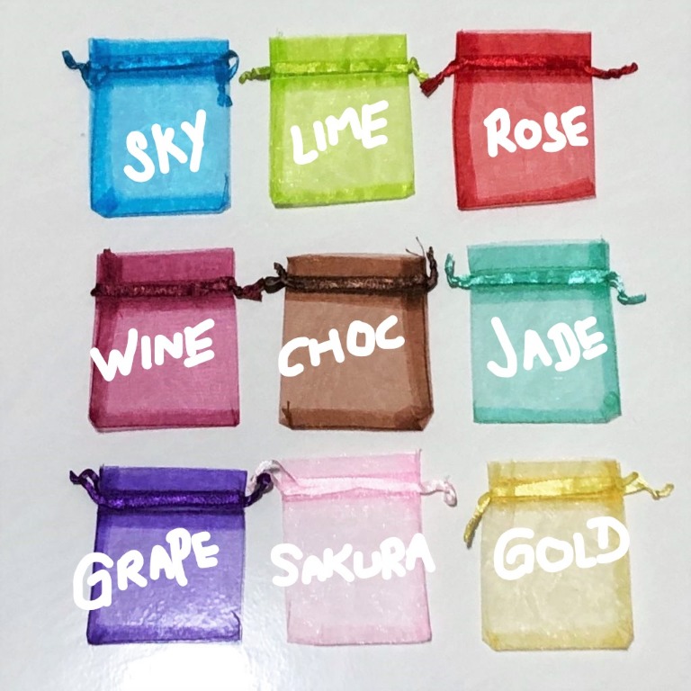 mini mesh drawstring bags