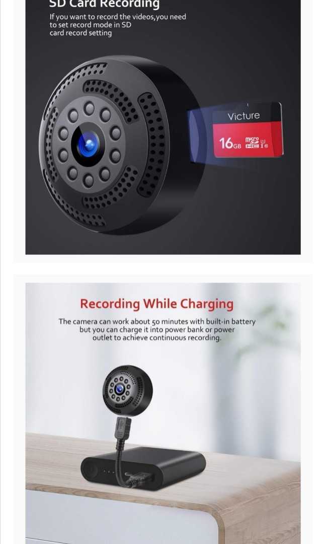 Mini WiFi Camera PC 240, Furniture & Home Living, Security & Locks