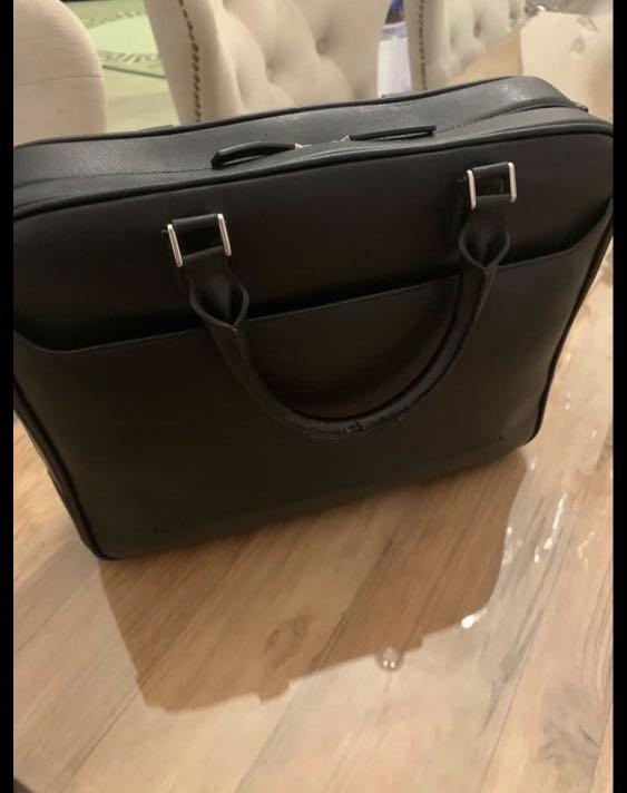 Leather bag Montblanc Black in Leather - 35857548