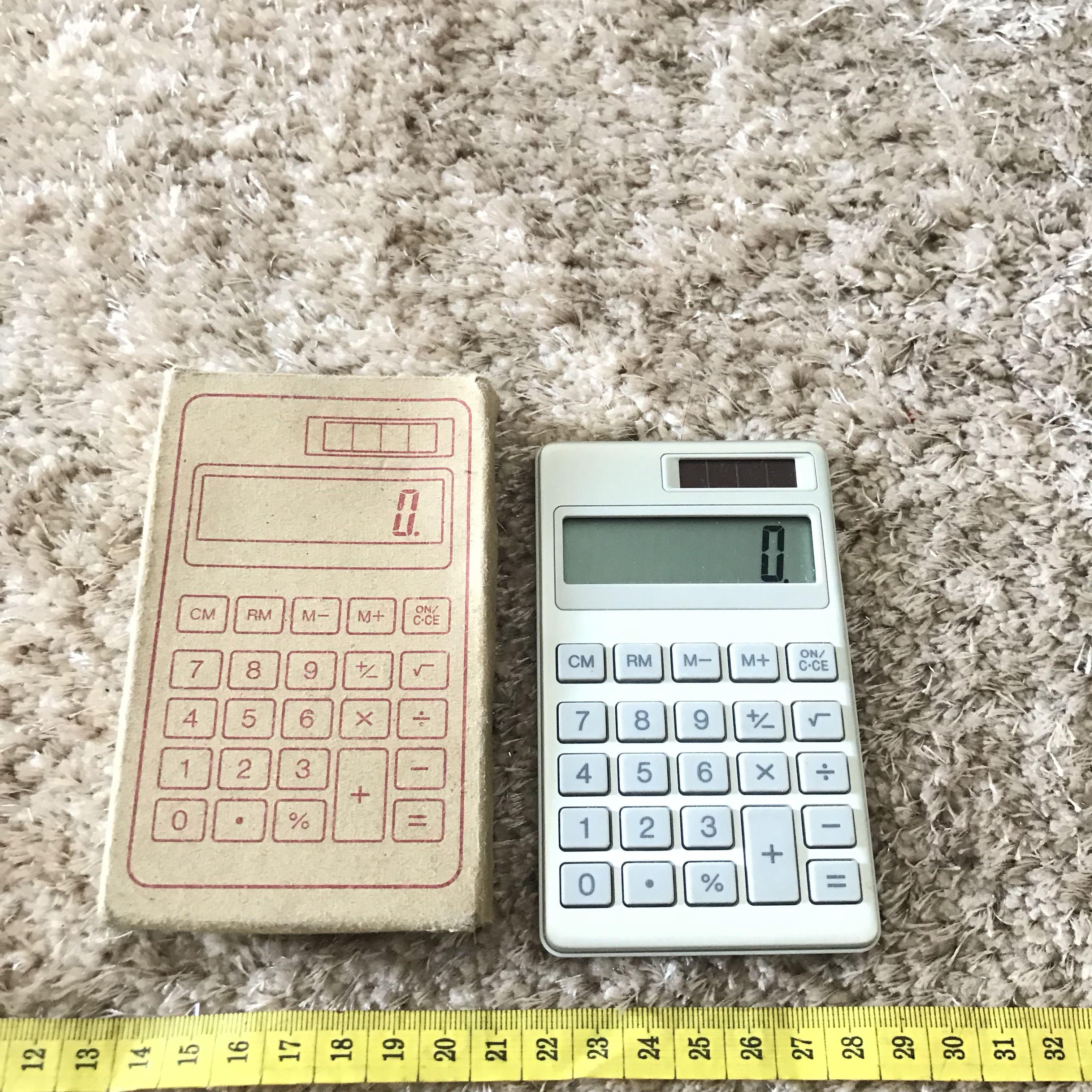 muji MUJI Calculator 10 digit White kalkulator, Buku & Alat Tulis, Alat